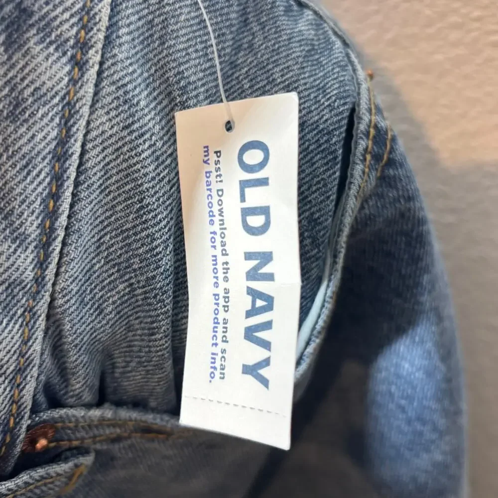 Old Navy NWT Size 14 Extra High-Rise Sky-Hi Straight Secret Slim Pockets Jeans